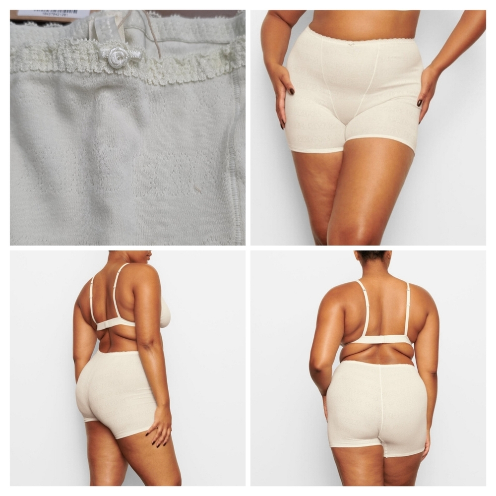 SKIMS Shorts | Womens Lace Pointelle Hot Short Bone Size 3X